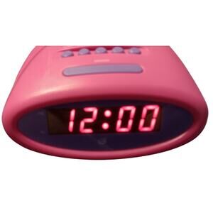 GPX AM/FM Alarm Clock w Radio Girls Pink & Purple w Wire for Antenna C200P